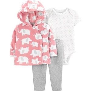 NWT 3-Piece Elephant Little Jacket Set